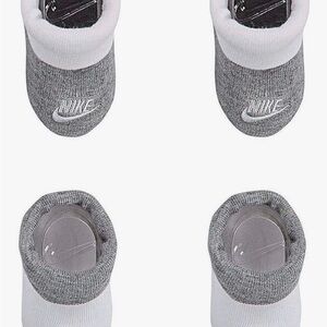 Nike Infant Booties in Gray and White,  0-3mo Baby Shower Gift